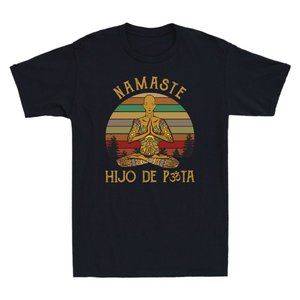 Namaste Hijo De Puta Yoga Peace Vintage Men's Tee